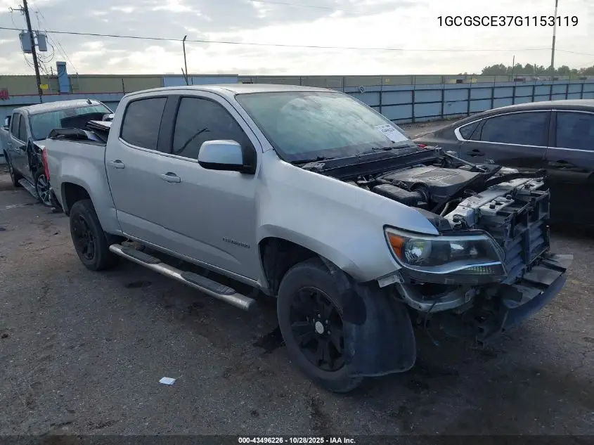 1GCGSCE37G1153119 2016 Chevrolet Colorado Lt
