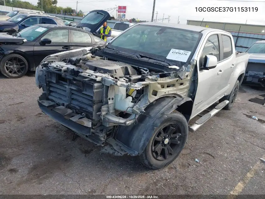 1GCGSCE37G1153119 2016 Chevrolet Colorado Lt