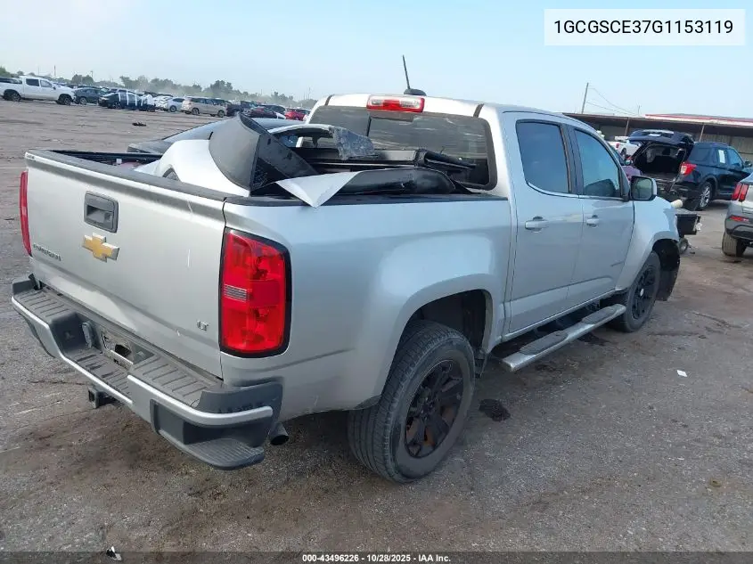 1GCGSCE37G1153119 2016 Chevrolet Colorado Lt