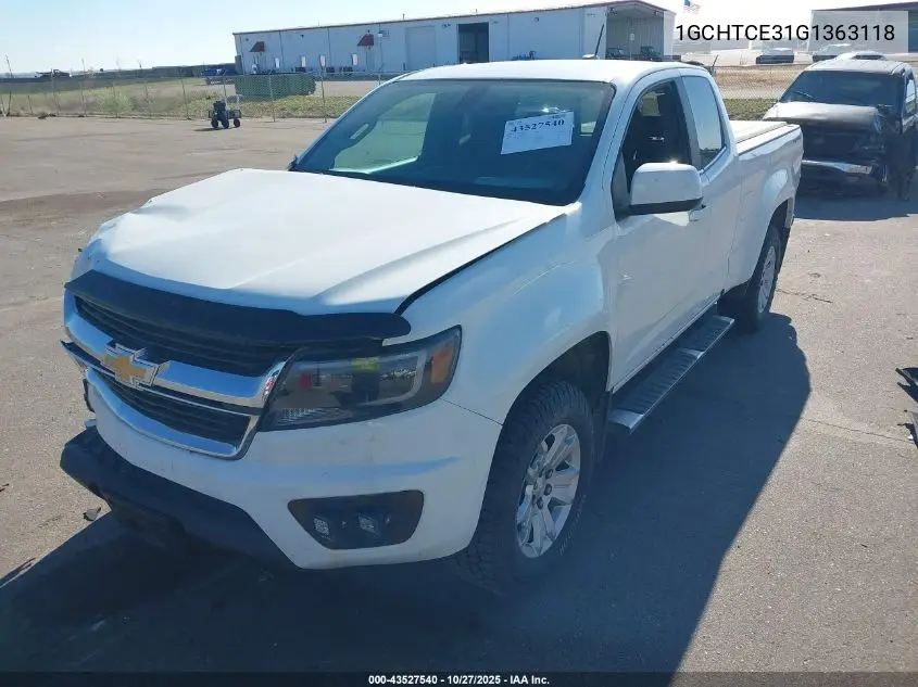 1GCHTCE31G1363118 2016 Chevrolet Colorado Lt