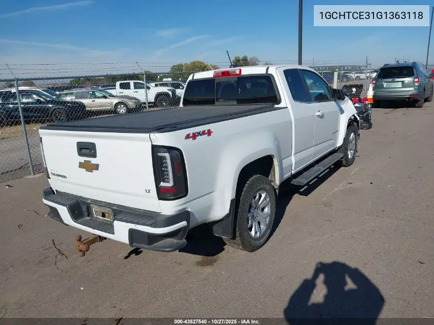 1GCHTCE31G1363118 2016 Chevrolet Colorado Lt