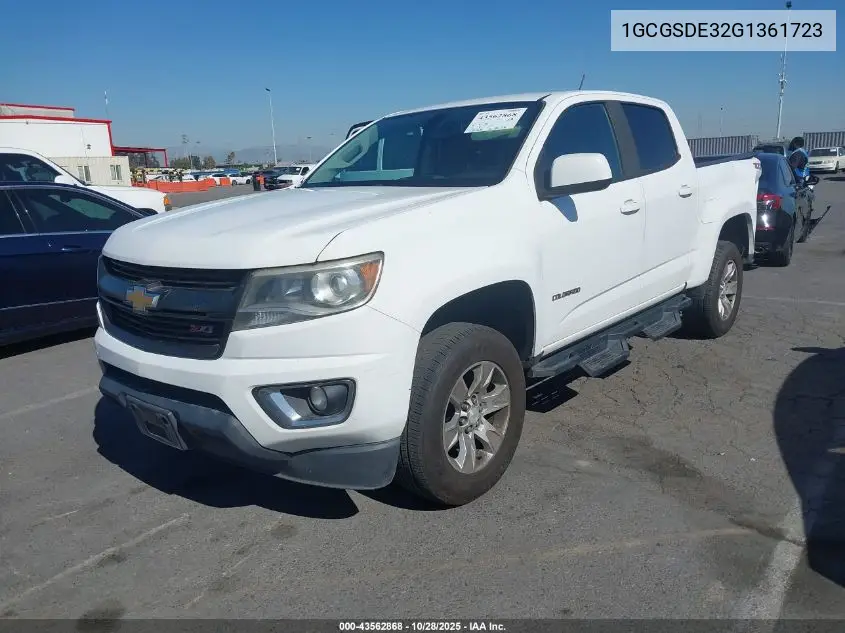 1GCGSDE32G1361723 2016 Chevrolet Colorado Z71