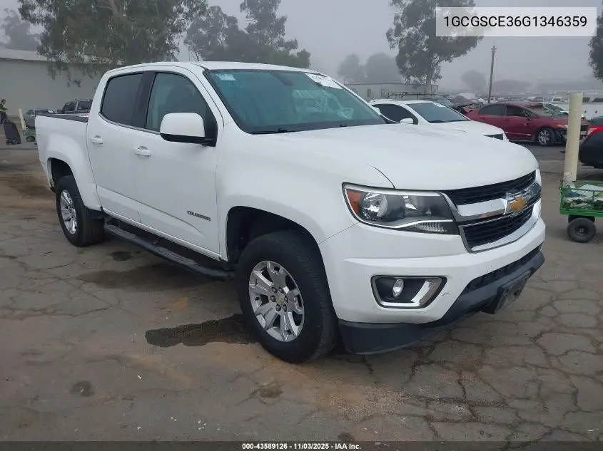 1GCGSCE36G1346359 2016 Chevrolet Colorado Lt