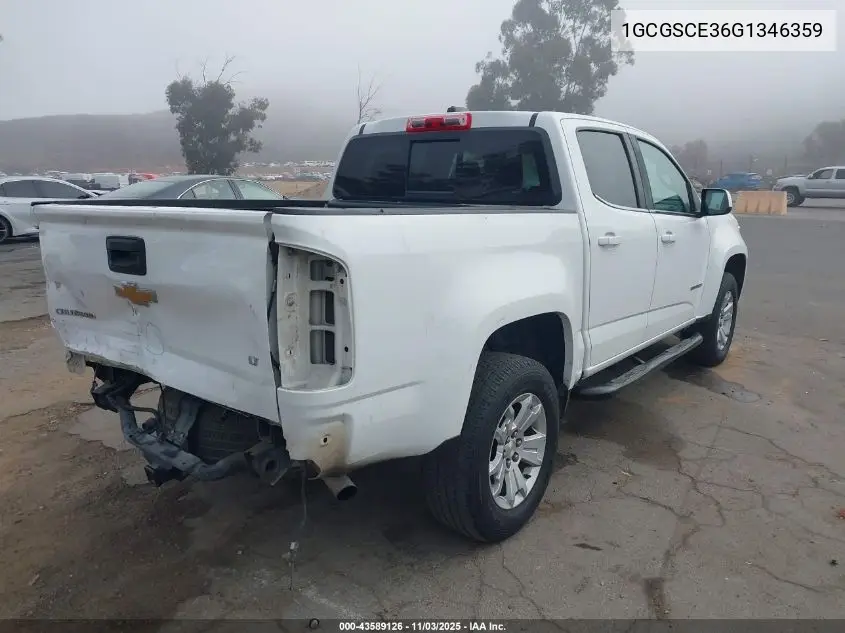 1GCGSCE36G1346359 2016 Chevrolet Colorado Lt