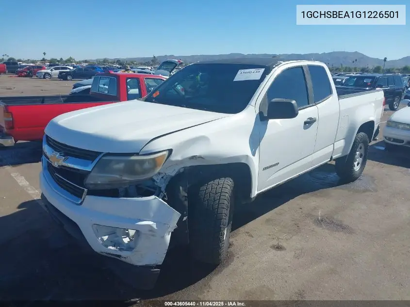 1GCHSBEA1G1226501 2016 Chevrolet Colorado Wt