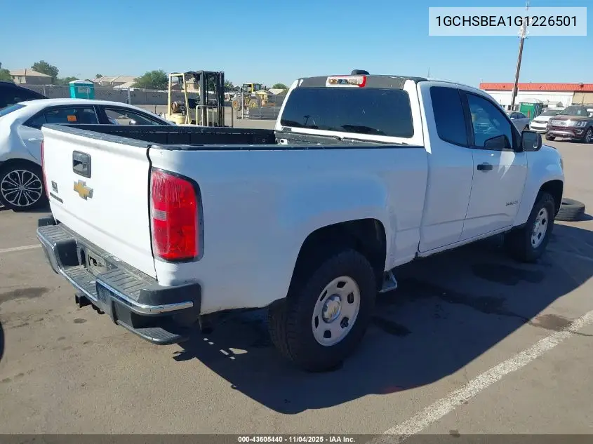 1GCHSBEA1G1226501 2016 Chevrolet Colorado Wt