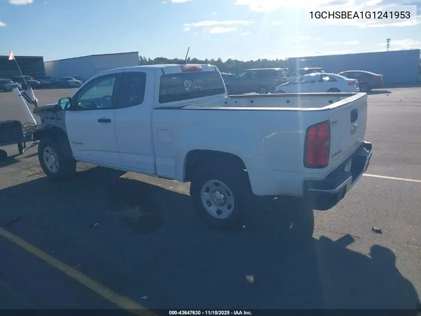 1GCHSBEA1G1241953 2016 Chevrolet Colorado Wt