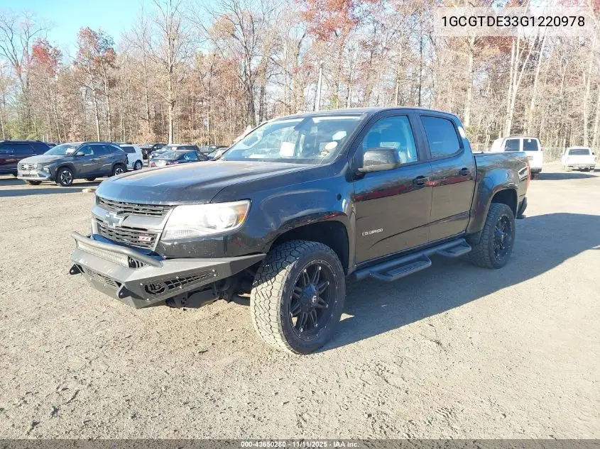 1GCGTDE33G1220978 2016 Chevrolet Colorado Z71