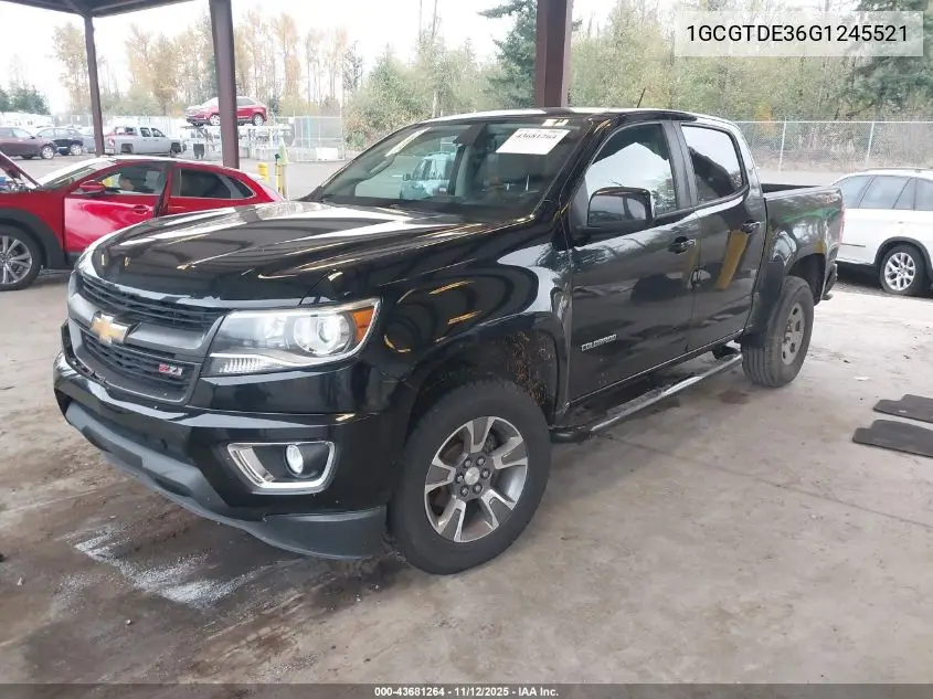 1GCGTDE36G1245521 2016 Chevrolet Colorado Z71