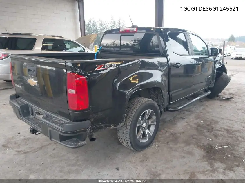 1GCGTDE36G1245521 2016 Chevrolet Colorado Z71