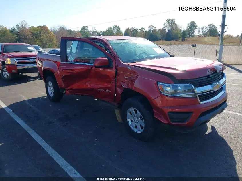 1GCHSBEA5G1168604 2016 Chevrolet Colorado Wt