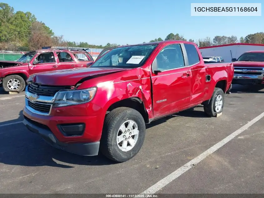 1GCHSBEA5G1168604 2016 Chevrolet Colorado Wt