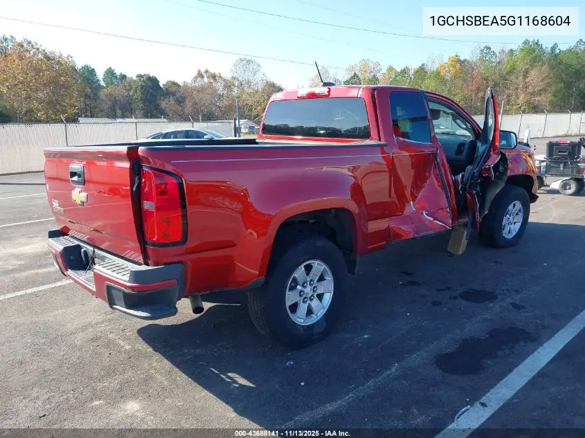 1GCHSBEA5G1168604 2016 Chevrolet Colorado Wt