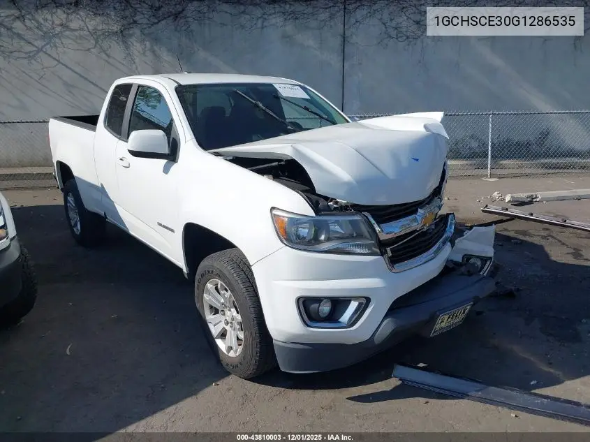 1GCHSCE30G1286535 2016 Chevrolet Colorado Lt