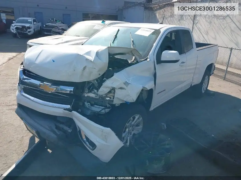 1GCHSCE30G1286535 2016 Chevrolet Colorado Lt