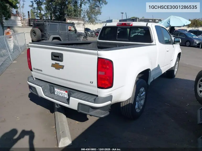 1GCHSCE30G1286535 2016 Chevrolet Colorado Lt
