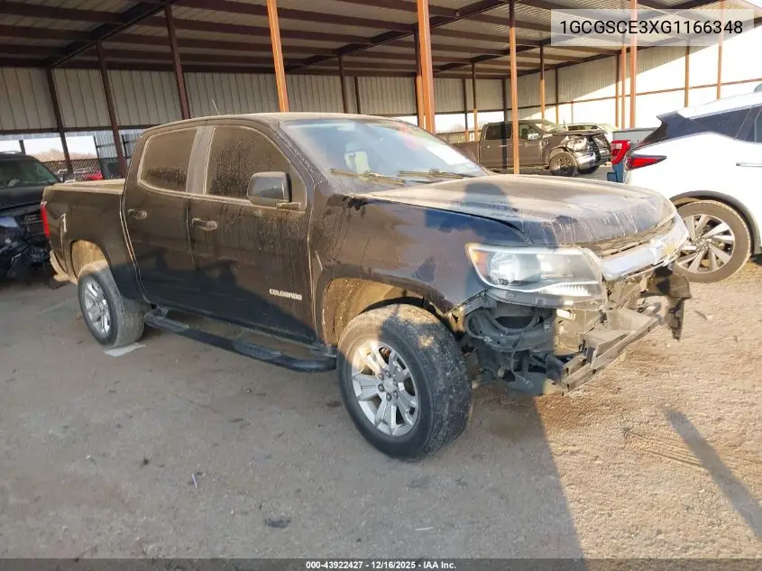 1GCGSCE3XG1166348 2016 Chevrolet Colorado Lt