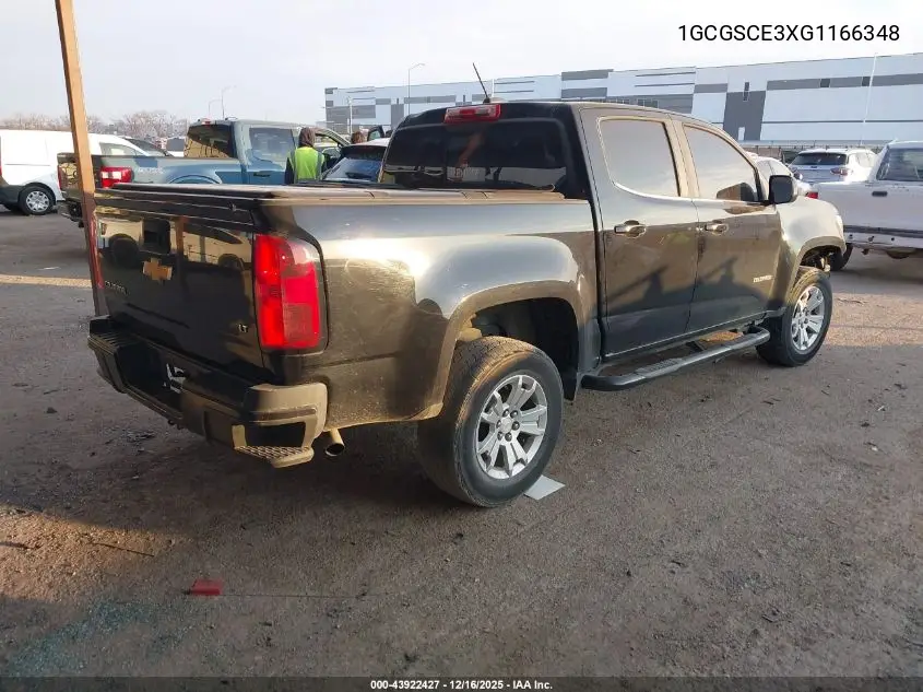 1GCGSCE3XG1166348 2016 Chevrolet Colorado Lt