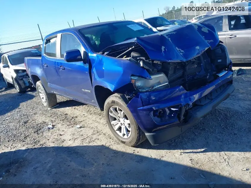 1GCGSCEA1G1242408 2016 Chevrolet Colorado Lt
