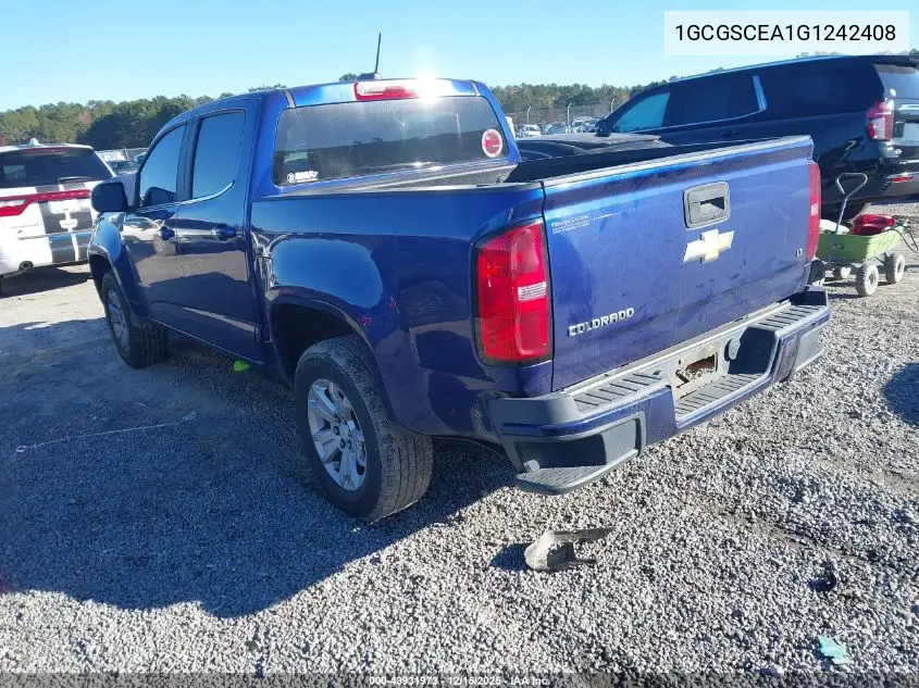 1GCGSCEA1G1242408 2016 Chevrolet Colorado Lt