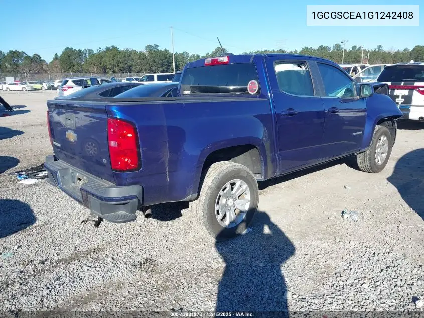 1GCGSCEA1G1242408 2016 Chevrolet Colorado Lt
