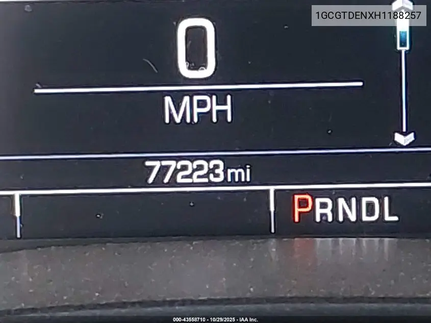 1GCGTDENXH1188257 2017 Chevrolet Colorado Z71