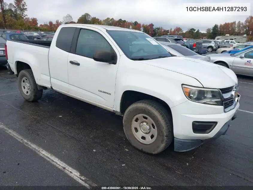 1GCHSBEA4H1287293 2017 Chevrolet Colorado Wt