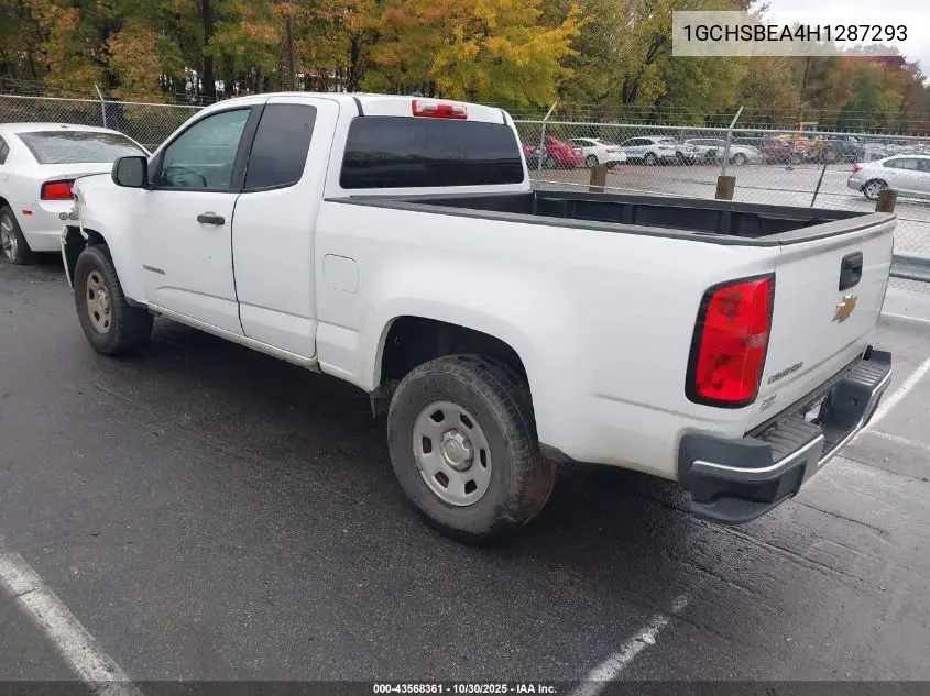 1GCHSBEA4H1287293 2017 Chevrolet Colorado Wt