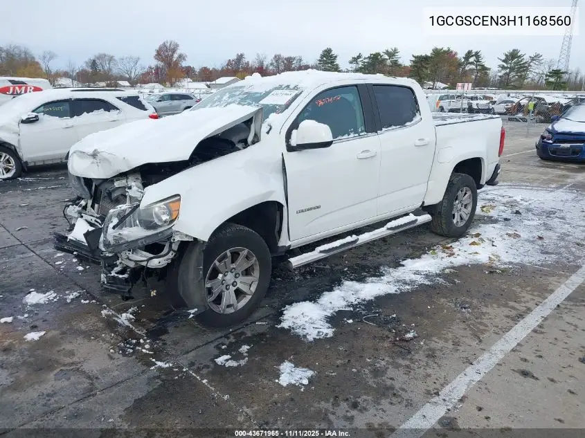 1GCGSCEN3H1168560 2017 Chevrolet Colorado Lt