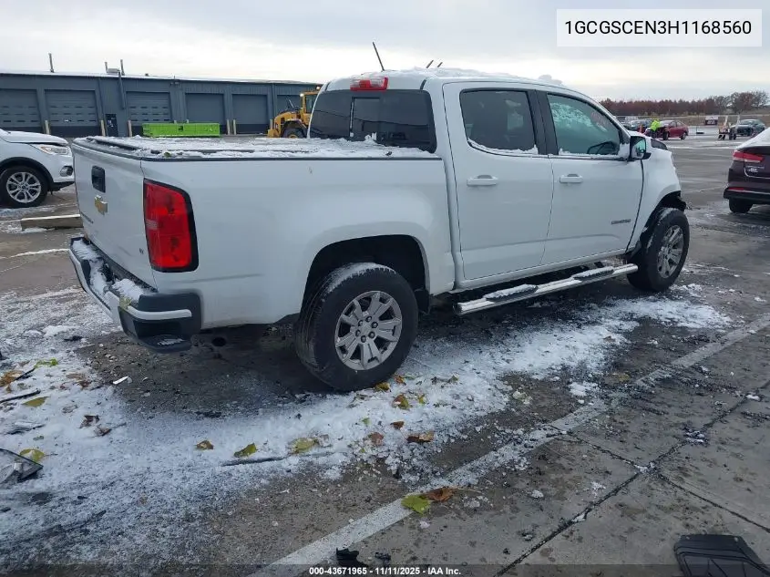 1GCGSCEN3H1168560 2017 Chevrolet Colorado Lt