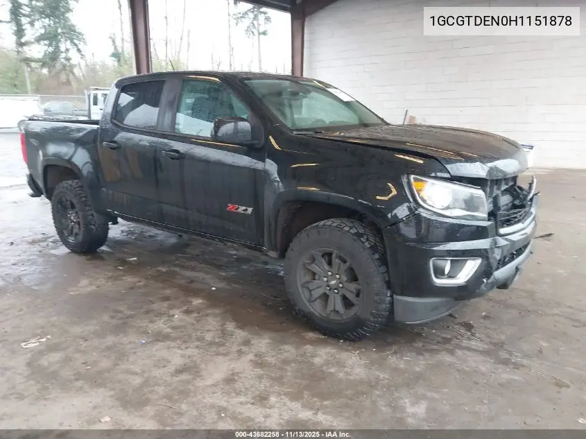 1GCGTDEN0H1151878 2017 Chevrolet Colorado Z71