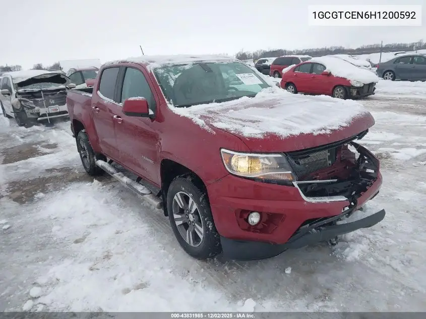 1GCGTCEN6H1200592 2017 Chevrolet Colorado Lt