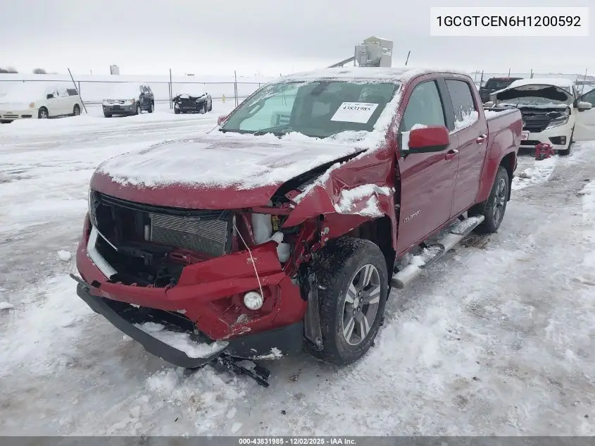 1GCGTCEN6H1200592 2017 Chevrolet Colorado Lt