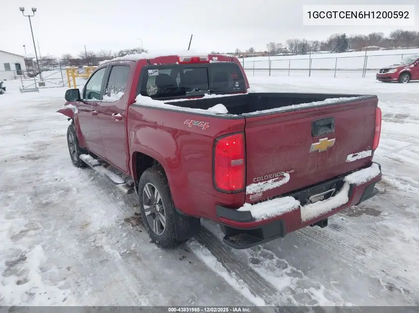 1GCGTCEN6H1200592 2017 Chevrolet Colorado Lt
