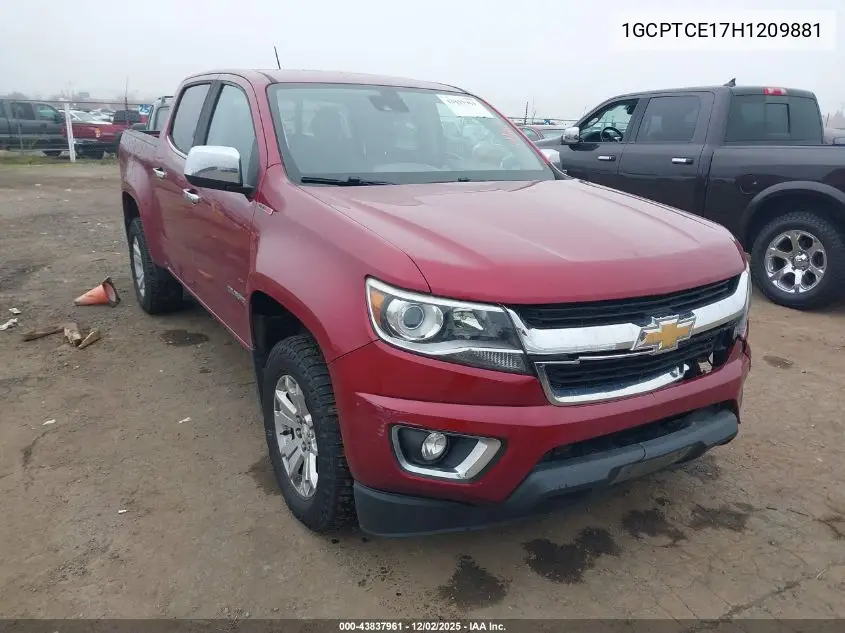 1GCPTCE17H1209881 2017 Chevrolet Colorado Lt
