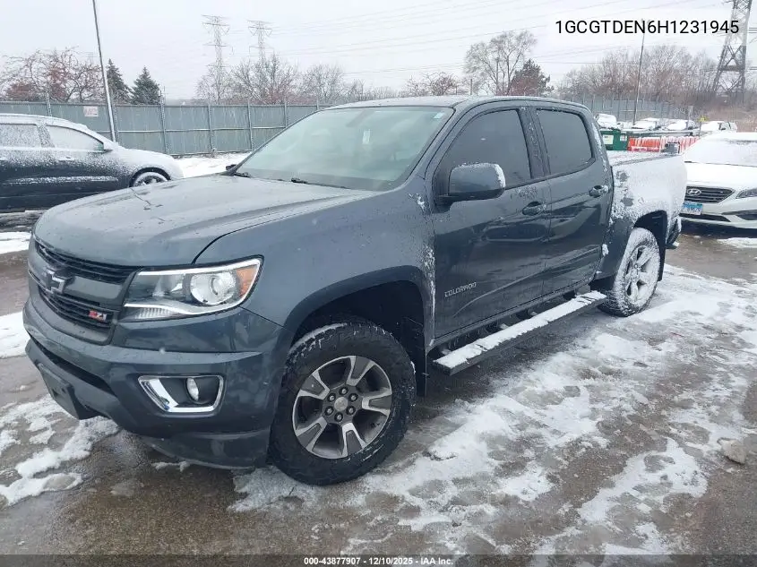 1GCGTDEN6H1231945 2017 Chevrolet Colorado Z71