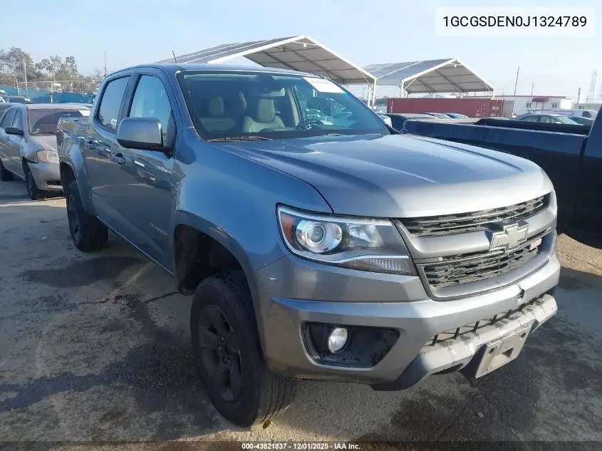 1GCGSDEN0J1324789 2018 Chevrolet Colorado Z71
