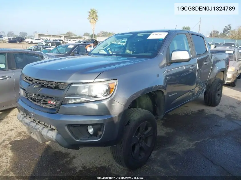 1GCGSDEN0J1324789 2018 Chevrolet Colorado Z71