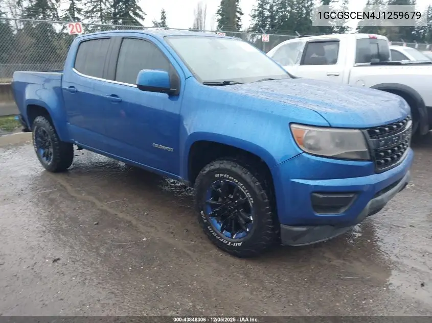 1GCGSCEN4J1259679 2018 Chevrolet Colorado Lt