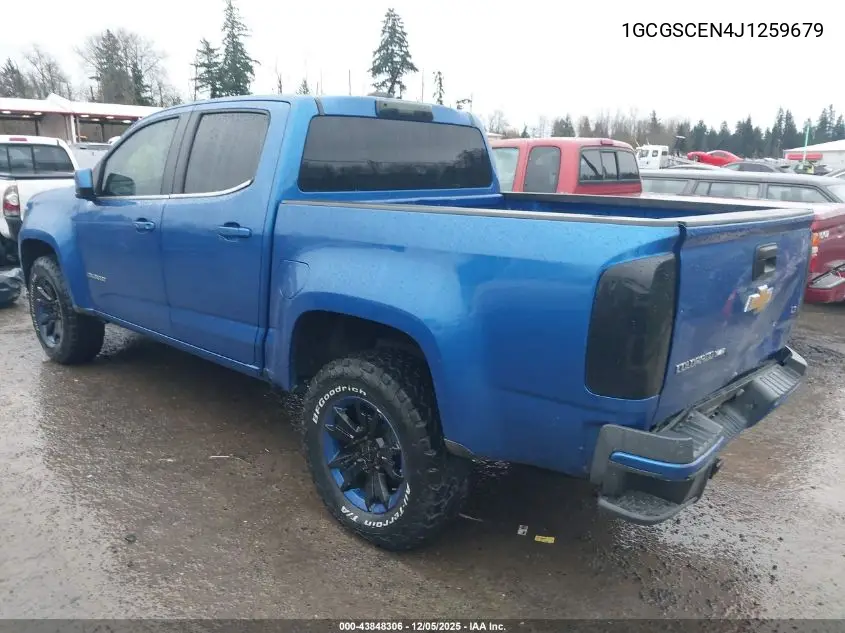1GCGSCEN4J1259679 2018 Chevrolet Colorado Lt