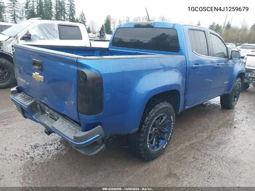 1GCGSCEN4J1259679 2018 Chevrolet Colorado Lt