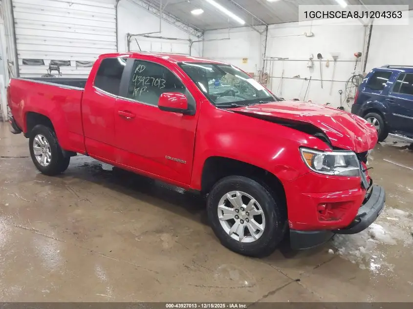 1GCHSCEA8J1204363 2018 Chevrolet Colorado Lt