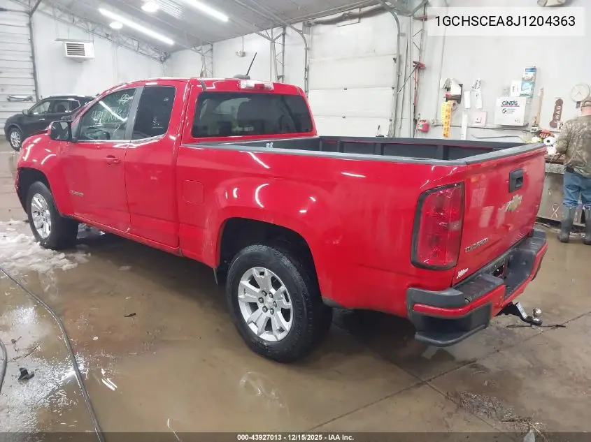 1GCHSCEA8J1204363 2018 Chevrolet Colorado Lt