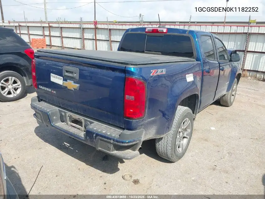 1GCGSDEN0K1182252 2019 Chevrolet Colorado Z71