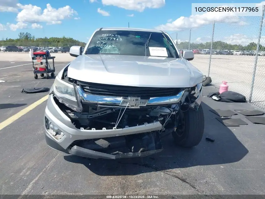 1GCGSCEN9K1177965 2019 Chevrolet Colorado Lt
