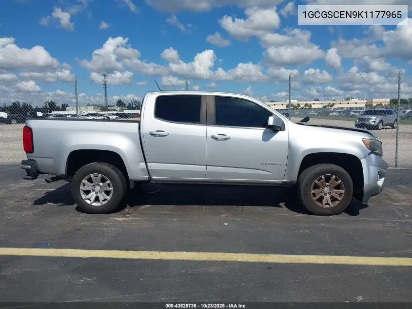 1GCGSCEN9K1177965 2019 Chevrolet Colorado Lt