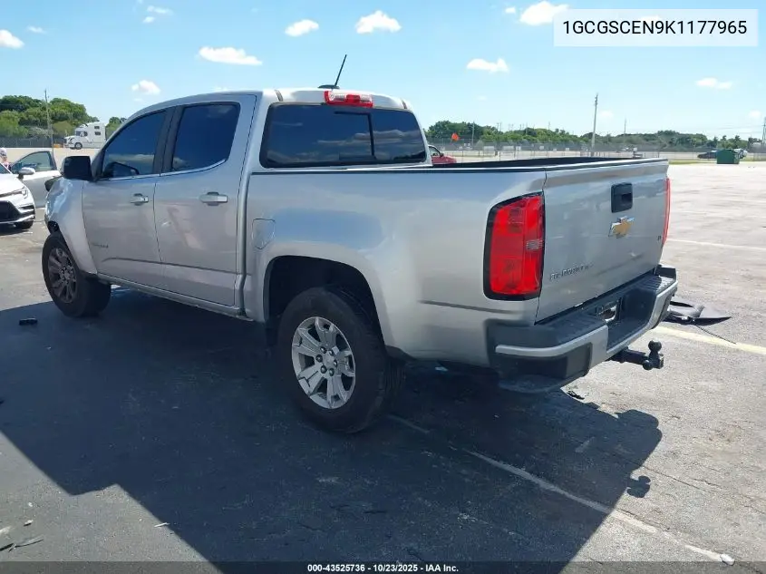 1GCGSCEN9K1177965 2019 Chevrolet Colorado Lt
