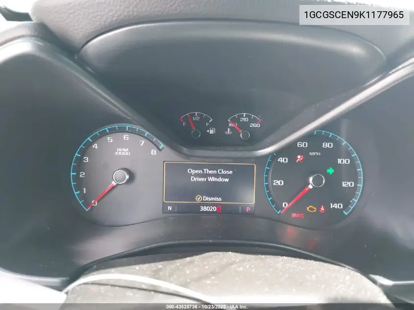 1GCGSCEN9K1177965 2019 Chevrolet Colorado Lt