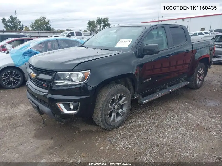 1GCGTDEN1K1160435 2019 Chevrolet Colorado Z71