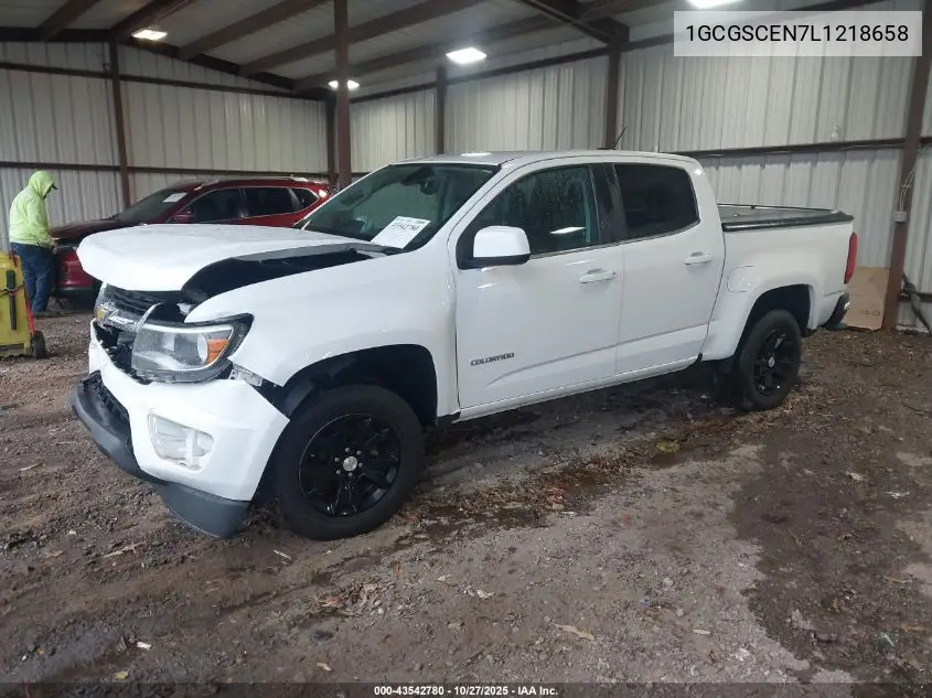 1GCGSCEN7L1218658 2020 Chevrolet Colorado 2Wd Short Box Lt